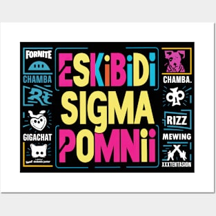 skibidi sigma pomni digital fornite chamba gigachad xxxtentasion mewing Posters and Art